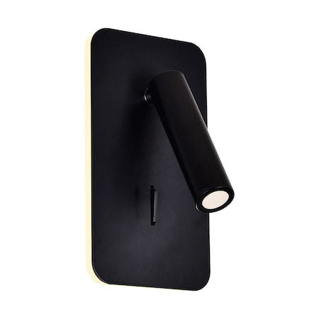 Cwi Lighting Private I LED Sconce With Matte Black Finish 1243W6-101